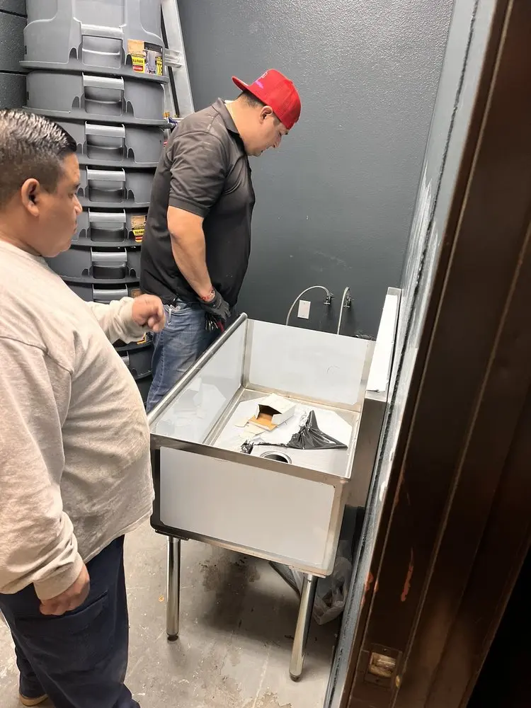 Commercial plumbing and sink installation in Jericho
